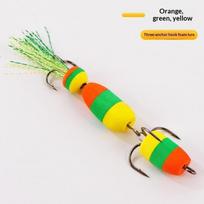 Soft EVA Foam Fishing Lure Buoyant Artificial Bait with Treble Hook Portable Fishing Tackle for Outdoor Family Fishing Trips A4 beige