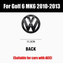 Car Front Bonnet Grill Badge Rear Trunk Emblem Logo Cover Not Affect ACC valve for Volkswagen VW Golf 6 MK6 2010 2011 2012 2013 black