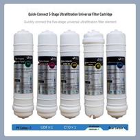 Universal 5-Stage Quick Connect Water Purifier Cartridge - Korean Style PP Cotton Ultrafiltration gray