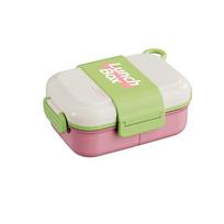 Stainless Steel Bento Box Kids Adults - Leakproof Compartment Lunch Container With Cartoon Design Food-Safe 304 SS PP ABS Rectangular Plastic Pink beige