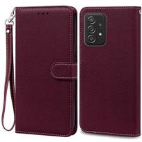 A52 A52S dėklas Samsung Galaxy A52 dėklas Odinis piniginės tipo atverčiamas dėklas Samsung Galaxy A52s dėklas 5G Apsauginis dangtelis Fundas Samsung A52S 5G black