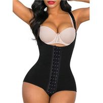 Women Waist Trainer Shapewear Bodysuit Seamless Tummy-Control Panty Open Bust Body Shaper Bodysuit Mid-Thigh Body Shaper 4XL juoda