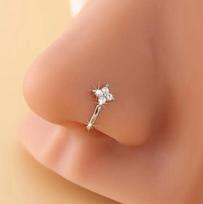 European & American Fashion U-Shaped Cubic Zirconia Nose Ring for Women