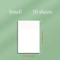 50/100 Sheets Transparent Sticky Note Pads Waterproof Self-Adhesive Memo Notepad School Office Supplies Stationery A1 gray