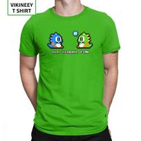Old School Fun Bubble Bobble Bub And Bob Tshirts Unisex Game Novelty Cotton Fabric Tee Shirt Short Sleeve T Shirt Printed Clothes 4XL green