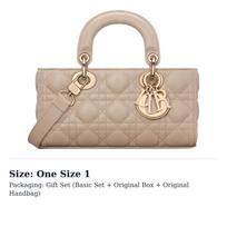 DIOR Lady D JOY Lambskin Handbag, Shoulder Bag, Crossbody Bag, Handbag Small Women's Rouge Beige M0613ONGE-M51U One Size 1 beige