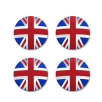 4 VNT. 56mm 60mm Union Jack Ženklelis Emblema Lipdukas Automobilio Ratlankio Centrinis Dangtelis Apdangalas Mini Cooper S R50 R53 R56 R57 R58 R60 F56 black