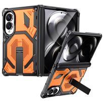 Samsung Galaxy Z Fold 8 Armor Case with Stand and Hinge Cover for MagSafe, Orange