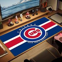 Chicago Cubs Print  Cushion Non-slip Laptop Tablet Big Mousepad XXL Mat Mini PC Playmat With Lock edge 30cmx60cm(11.8x23.6inch) white