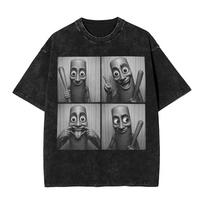 Novelty Tung Tung Tung Sahur Triplet Funny Scuba Dance Brainrot Meme Tshirt Men Cotton Washed T Shirts  Short Sleeve Tee Shirt L gray