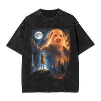 Novelty Tung Tung Tung Sahur Triplet Funny Scuba Dance Brainrot Meme Tshirt Men Cotton Washed T Shirts  Short Sleeve Tee Shirt XL black