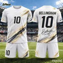 2026 Specialus Bellingham #10 Gerbėjų Futbolo Marškinėlių Šortų Rinkinys Anglijos Gerbėjų Marškinėliai ir Šortai Vasaros Vaikams 2 Dalių Rinkinys 130