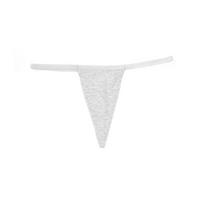Cotton Thong Panties: Seductive Invisible Underwear for Women, Mini-strap T-back Briefs S white