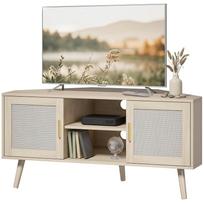 Kampinė TV spintelė 115 cm, skirta iki 65 colių televizoriams, ąžuolo spalvos