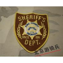 Badge Embroidered Badge The Walking Dead, Sheriff Embroidered Badge/Arm/Badge brown
