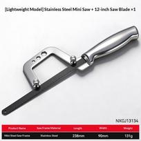 Mini Hacksaw Frame Stainless Steel Hand Saw Quick Change Blade Multifunctional Cutting Tool For Wood Metal Diy Working A4 gray