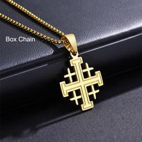 JERUZALĖS KRYŽIAUS KAROLIAI VYRAMS BIBLIJOS KRYŽIUOČIAI NERŪDIJANČIO PLIENO PAKABUTIS IZRAELIO PAPUOŠALAI Bible Crusaders SU 24 colių 60cm beige