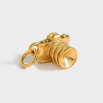 Retro 3D Camera Series Pendant 18K Plated Stainless Steel Charms  DIY Handmade Gifts for Photographers & Travel Lovers RXP1219-G beige