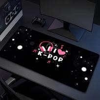 Kpop Love Xl Gaming Mouse Pad Nonslip Rubber Base Stitched Edge Waterproof Desk Mat For Pc Laptop Gamer Office Computer Accessories C927400 40cmx90cm