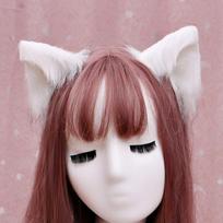 Katės Ausys Anime Lolita Plaukų Aksesuarai Ausys Cosplay Kawaii Perukas Gotikinė Galvos Juosta lolita Aksesuarai katės ausys galvos juosta white