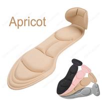 1 Pair Memory Foam Insoles For Women's High-Heels Anti-slip Cutable Breathable Deodorize Heel Protection Pads 1 Pair beige