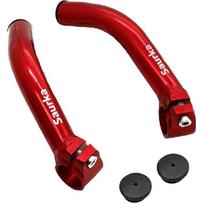 Thinvik Bike Bar Ends, Aluminium Alloy MTB Bicycle Handlebar Ends, Bike Bar Extender, Black raudona