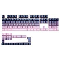 OEM Profile PBT Keycaps for Mechanical Keyboards, Double Shot Shine Through Key, Front Printed in Gradients Orange Black 1 gray