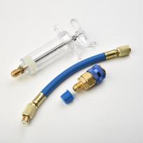 Oil/Dye Sampler With Low Side Quick Coupler Adapter 1/4 SAE X4T7 High Quality white