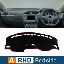For Volkswagen VW Tiguan 2 MK2 R Line 2016 2017 2018     Car Dashboard Cover Dash Sun Shade Pad Mat Accessories A Red Side RHD white