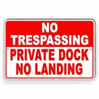 Lake Shield Metal Dock Sign Fluorescent Private Property No Trespassing 20X30 įvairiaspalvis