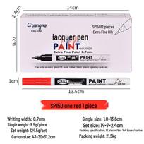 150-Needle Fine Tip 0.7mm Oil-Based Paint Marker for Model Toys & Car Tire Touch-ups raudona