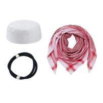 Multipurpose Keffiyeh Arabic Style Headwear For Men Women Easy Care Quick Dry Fabric raudona