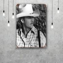 alan jackson Dekoracija Vintažiniai Metaliniai Ženklai Skardos Ženklai Kapitono Plakatas Dekoracija Barui Pub'ui Klubui Vyriškas Urvas Sienų Dekoracija 20x30cm（7.8x11.8inch） black