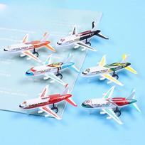 1PC Children Aircraft Toy Simulation Mini Airplane Model Children Alloy Iron Pull Back Plane Toy Infant Instructive Toy Gifts Random -A6886 white