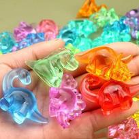 10PCS Acrylic Gems Small Dinosaur Figures Bulk Pirate Treasure Archaeological Excavation Toys Party Favors For Kids Goodie Bags blue