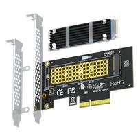 GLOTRENDS PA09-HS M.2 PCIe NVMe 4.03.0 Conversion Adapter with M.2 Heatsink (3mm Thickness), PCI-express 4.03.0 x4 Conversion Board for M.2 Slot, M.2