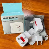 Universal Multi-Functional Travel Adapter with Safety Fuse and Shutter for Global Use. gray