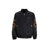 Armani Exchange FW23 Drakono pleistro raidės logotipas Siuvinėtas ilgomis rankovėmis beisbolo švarkas Vyriški švarkai Juoda 3DZB10-ZNUBZ-1200 L black