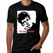 Herman Brood T-Shirt No Iron Casual Short Sleeve Top L juoda
