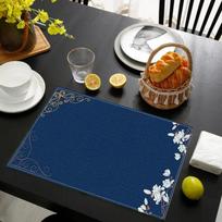 4pc  Deep Blue Placemats Are Waterproof Heat Insulating And Easy To Clean They Are Suitable For Home Use And Home Decor 4PCS gray