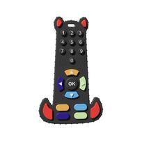 Silicone Baby Teether Tv Remote Control Shape Teether   Pain Relief Teething Toy Kids Sensory Educational Toy A black