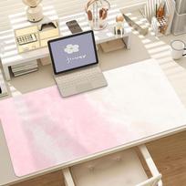 White Pink Blue Gradient Color Mouse Pad Anti Slip Rubber Edge Locked Thickened Laptop Gaming Desk Mat 30x60cm beige