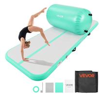 VEVOR pripučiamas gimnastikos oro čiužinys su oro statine 3m treniruočių čiužiniais, 10 cm storio tvirtas akrobatinis takas su elektriniu siurbliu