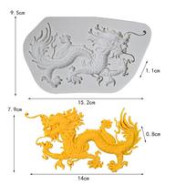 Dragon Silicone Moulds DIY 3D Dragon Fondant Molds Dragon Silicone Grinder Silicone Biscuit Mold For Sugar Crafting Soap Making balta