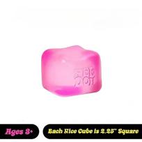 Schylling NeeDoh Solid Cube Sensory Squeeze Toy - Stress Relief Anxiety Reliever Squishy Stress Buster for Sensory Needs pink
