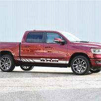 New For Dodge RAM 1500 2500 3500 Rebel Pickup Door Side Skirt Stickers Truck Decal Car Vinyl Decor Decal Auto Tuning Accessories 185x13.5cm 1set rožinė