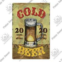 Putuo Decor Alaus Vintažiniai Skardos Ženklai Plokštelė Metalinės Plokštės Retro Plakatas Sienos Meno Lipdukai Barui Pub Klubo Vyriškam Kambariui Dekoruoti 20x30cm（7.8x11.8inch）