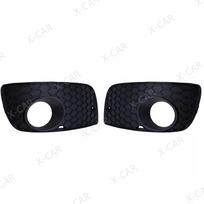 For VW Golf 5 MK5 GTI 2006 2007 2008 Front Bumper Fog Light Grill Grille Foglamp Cover Frame 1KO853665S 1KO853666P 1 Left and 1 Right black