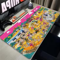 Mouse Pad Xl Large Keyboard Pad Nonslip Rubber Base Mousepad Anime Jojo Gaming Accessories Office Pc Gamer Cabinet Desk Mat 800x400x2mm