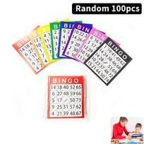 50/100Pcs Bingo-Game Cards Classic Tabletop Version Paper Material For Parties Family Gatherings A2
